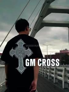 CROSS MANDALA - V160 - GOOD MAFIA -  PREMIUM BLACK Cotton Top Asian Tshirt