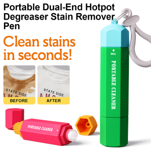Dual Head Portable Hotpot Degreaser Waterless Emergency Stain Remover Pen Instant Spot Remover Travel And Pocket Size