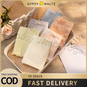 Gypasy Hidden Seamless Underpants （6pcs）- Womens Anti-Bacterial Pure Cotton Thigh Middle Waist Soft and Comfortable Pure Color Japanese Sweet Teen Triangle Pants