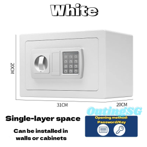 Digital Safe Box Password Lock Steel Anti-Theft Security Safe Drill Resistant Safe for Home Office Cash Jewellery Documents