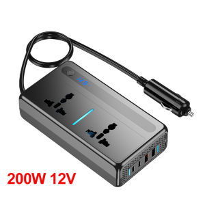 (Local Stock)Vyvylabs 200W 300W Car Inverter Pro USB Type C 36W DC 12V 24V to AC 220V 110V Auto Power Inversor Fast Charger For Car Power Adapter