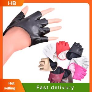 HB Pu Leather Fingerless Glove For Goth Punk Rock Lolita Harajuku Stage Party