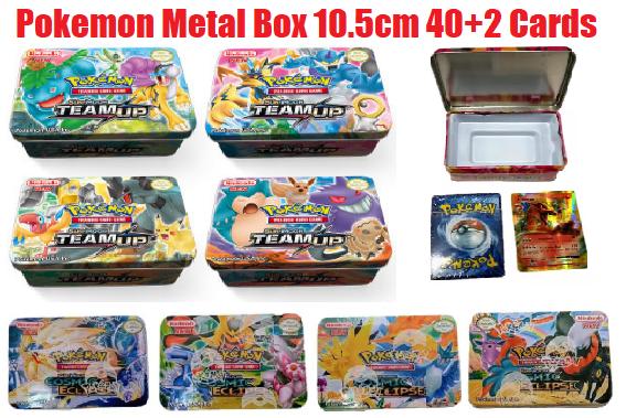 (M'sia Stock) Pokemon Card Metal Box 10.5cm Game Card Paradox Rift Scarlet  & Violet Black Bolt & White Flare Series Mainan Budak Kad Pokemon Go      | Lazada