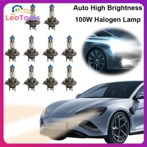 10Pcs H4 Halogen Headlight Bulbs 12V 100W Car Halogen Bulb 6000K Car Halogen Headlight 2500LM P43T High Low Beam