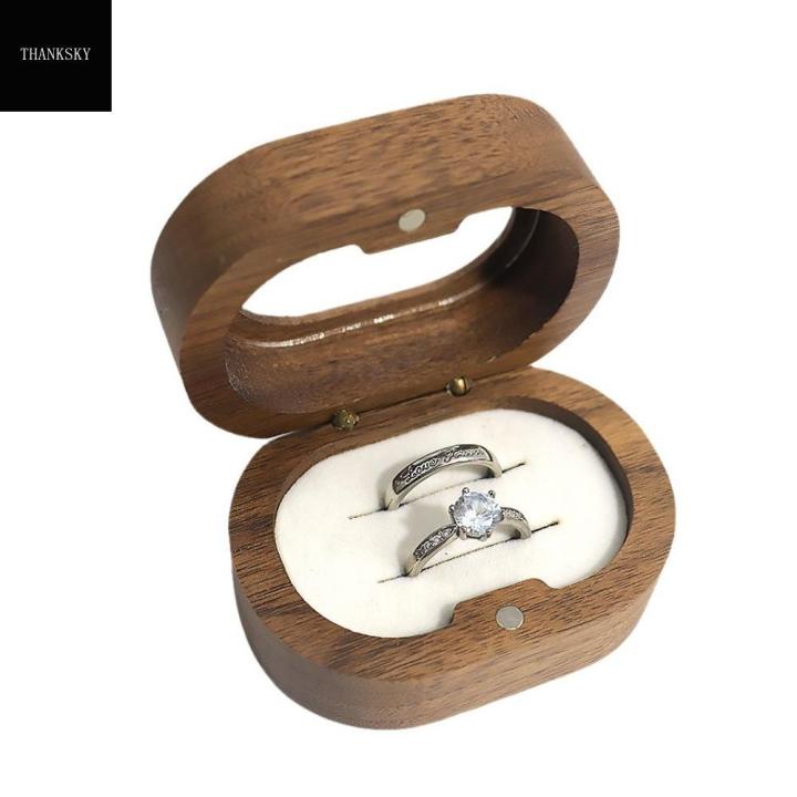 THANKSKY Engagement Ring Finger Ring Box Jewelry Storage Box