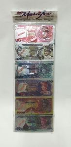 (Stock Clearance)Souvenir Foil Magnet ( MALAYSIA RINGGIT ) 6 in 1 set Cenderahati Door Gift Magnet Peti Sejuk