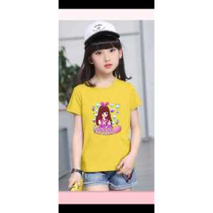KAOS ATASAN ANAK PEREMPUAN SAKURA PITA LENGAN PENDEK