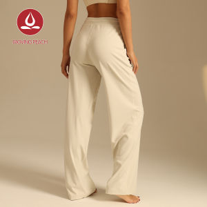 Moving Peach Wide Leg Pants women High Waist Loose Sports Pants Side Pockets Soft and Thick High Elastic Daily wear jogging Yoga ELC