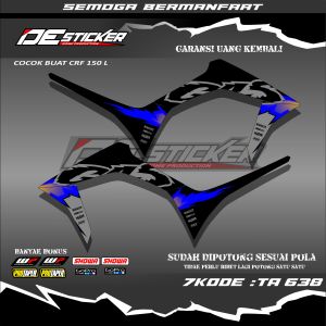 Sticker Striping Variasi Aksesoris Motor Honda CRF 150L Sticker List Semifull (TA638)