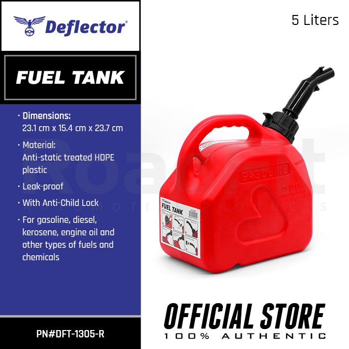 Tank Deflectors Deflector HDPE Jerry Can Fuel Tank with Anti-child/Safety Nozzle (Red ...
