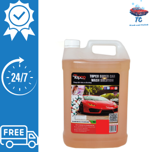 Nước rửa xe siêu bóng 5L hàng chính hãng Topco - công nghệ châu Âu vượt trội tạo hiệu ứng lá sen Topco chống bám nước sơn xe 5 lít