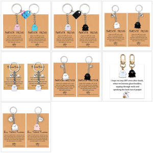 Spooky Wraith Keychain Halloween Gift for Women Adults Girls Teens Cute Alloy Key Ring Key Hanging Accessory With