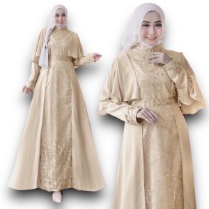 GAMIS KAYLA/ GAMIS KONDANGAN MUSLIM WANITA JUMBO BRUKAT TILE PREMIUM