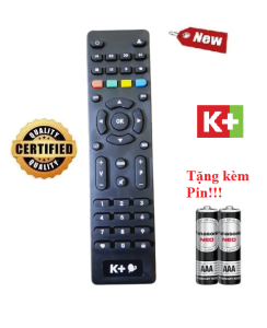 Điều khiển đầu thu K+ HD- Hàng chính hãng 100% Tặng kèm Pin!!!