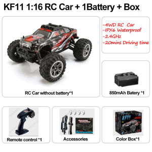 ST【Fast delivery】【Available】KF11 116 4WD RC Car 2.4G Remote Control Cars 33kmh Off-road Desert Driving LED Vehicles IPX6 Waterproof Racing Car VS Wltoys