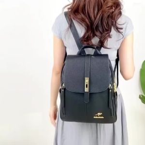 JNK #39 High Quality PU Leather Womens Korean Trendy Backpack Bag