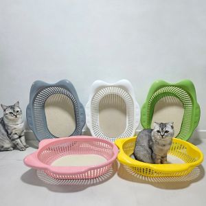 ALLLUCK Thickened Cat Bed Washable Breathable Cat Nest Pure Color Lightweight Ventilated Cat Bed Indoor