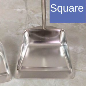 Metal Dustpan Long Handle Heavy Duty with Stainless Steel Stand up Tall Upright only dust Pans for Lobby Household Shop Outdoor usefit Any Broom Brush