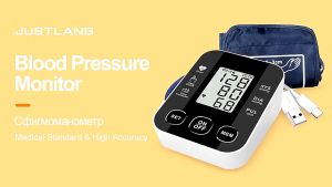 Home Arm Blood Pressure Monitor with Smart Voice Digital LCD Display BP Monitor Sphygmomanometer Professional Portable Electronic Measurement Tool Apparatus Healthcare Kit
