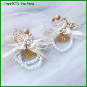 AngelCity Fashion Store Exquisite Wedding Supplies Fashion Bride Clover Wrist Flower Elegant Bridesmaid Wristband Jewelry Accessories Gifts
