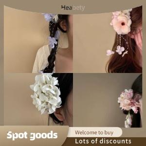 Heabety Fashion Vacation Style Flower Hair Clips Fashion Simulation Flower Hairpin For Women Girls Sweet Hair Accessories Gifts
