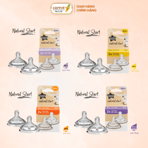 Núm Ti Tommee Tippee Natural Start Silicon Siêu Mềm Chính Hãng Đủ Size Cho Bé - Mẹ Và Bé Carrot