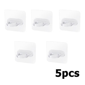 nail free Transparent Wall Mounted Hook Seamless Multi-function Hook  Shampoo Holder Shower Gel Bottle For Kitchen Organizer