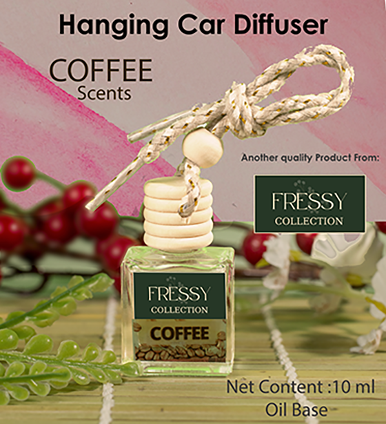 hanging Car Diffuser Air freshener Coffee scents 10ml oil base