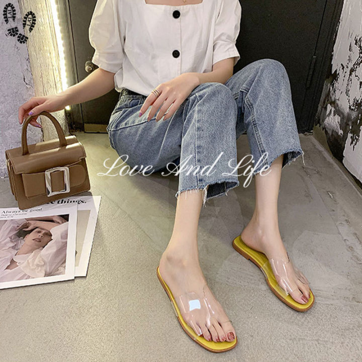 LAL flat slippers and slip-on shoes with non-slip sole and tough