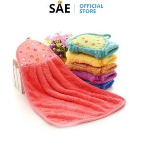 TUKUO ID - Kain Lap Tangan Microfiber Motif Dan Polos / Hand Towel Handuk Gantung Wastafel Dapur / Serbet Pengering Tangan Basah Serap Air Serbaguna
