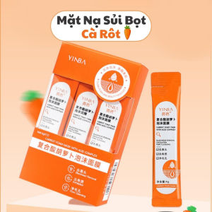 Mặt Nạ Sủi Bọt Thải Độc Cà Rốt Kiềm Dầu Se Khít Lỗ Chân Lông Mặt Nạ Tạo Bọt Cà Rốt Cấp Ẩm Sáng Da