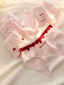 Joe Sir Cotton Panty For Women B5G1 6PCS Ladies Underwear Red Panties Middle Waist Briefs Soft Lingerie