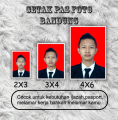Cetak Pas Foto - Ganti Background - Ukuran Bebas Mulai dari 2x3, 3x4, 4x6. 