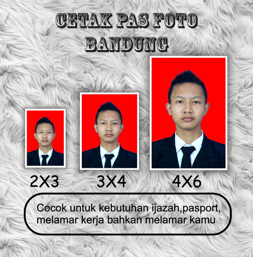Cetak Pas Foto - Ganti Background - Ukuran Bebas Mulai dari 2x3, 3x4, 4x6