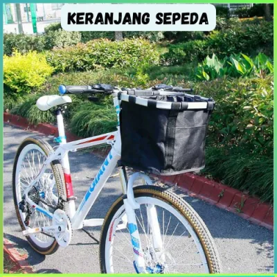 BEST SELLER Deemount Keranjang Sepeda Strorage Basket Carrying Pouch / Keranjang Rak simpan barang makanan sepeda depan serbaguna multifungsi dewasa anak cewek cowok listrik lipat ukuran 26 mtb goda murah cod bagus