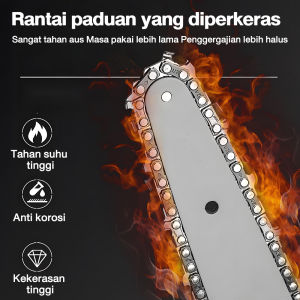 Mini Chainsaw Rechargeable Power Saw Cordless Portable Chain Saw Electric Chainsaw 6 Inch for Wood Cutting Lagaring Pang Kahoy Original