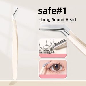 Eyelash Extension Safe Tweezers Stainless Steel Tweezers Anti-Static Tweezers Makeup Tool
