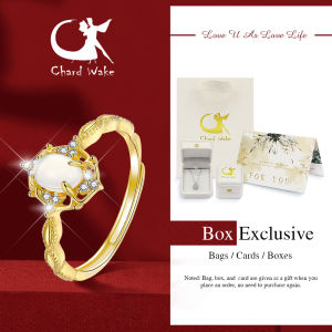Chard Wake Cincin Wanita Korea Korea Elegant Titanium Moonstone Style Perhiasan Ring Cewek Original