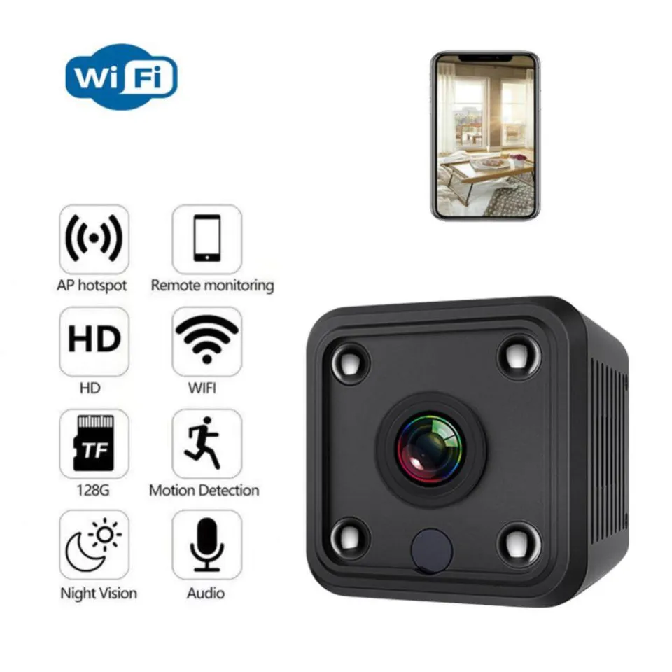 【1080P HD】CCTV Camera Connect To Cellphone With Voice Mini Camera Spy  Camera Mini IP Camera WiFi Sports Camera HD 1080P Wireless Security  Surveillance