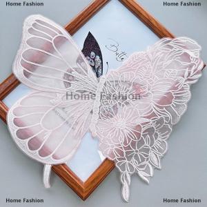 [COD] Home Fashion Fashion Large Butterfly Embroidery Appliques For Clothes Patches Lace Fabric Accessories For Wedding Dress Bridesmaid DIY Decor