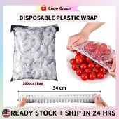 200/100pcs Food Grade Disposable Plastic Wrap Free Size Cover Kitchen Fresh Keeping