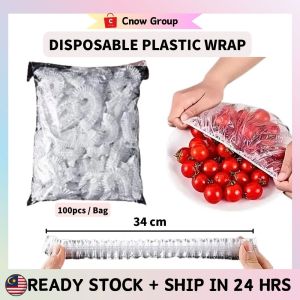 200/100pcs Food Grade Disposable Plastic Wrap Free Size Cover Kitchen Fresh Keeping