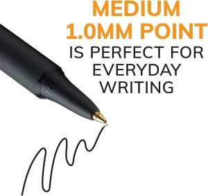Bút bi BIC Soft Feel màu đen ngòi mảnh (0.8mm) hộp 12 chiếc
