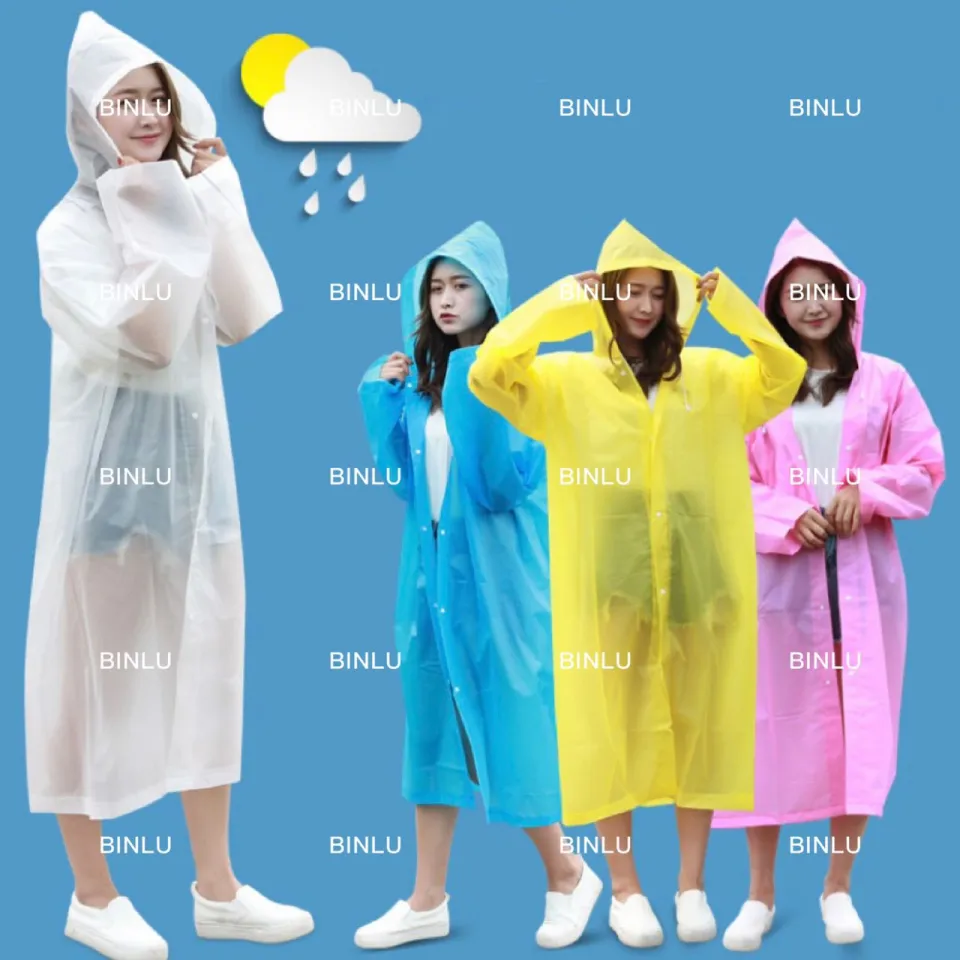 Big disposable raincoat for adult clear disposable raincoat for