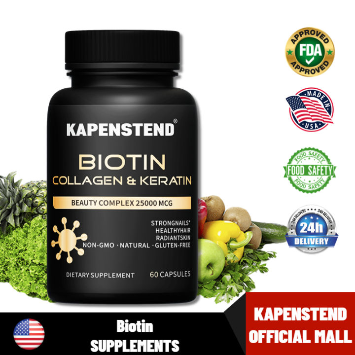 Biotin 5 000 Mcg Biotin Collagen Keratin Supplement Hair Growth For Men And Women Hair Skin