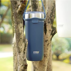 Tyeso Botol Minum Sedotan 710ml TS-8767 Tumbler Handle Silikon Cup Vacuum Insulated Stainless Steel