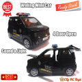 Diecast Miniatur Mainan Mobil Mobilan Anak Wuling Police Swat Mini Car 4 Door Open Suara & Lampu Menyala. 
