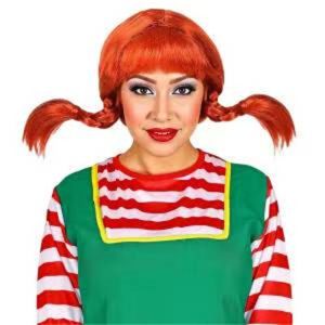 BEIBEI Anti-warped Halloween Cosplay Wig Anime Neat Bangs Twisted Braid Wig Hair Accessories Natural Long Orange Hair Elf Role-playing