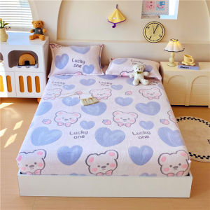 Dansunreve nhung dày bedsheet mềm mại ấm đàn hồi in hoa Ra Bọc Nệm duy nhất/Nữ Hoàng/nệm King bảo vệ