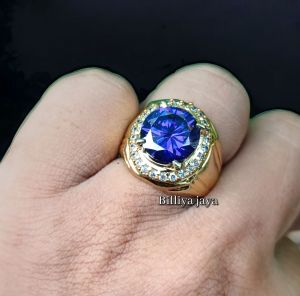 Cincin batu kecubung ungu cutting top quality